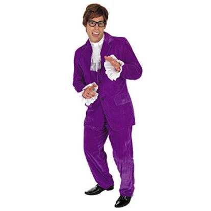 Fun Shack Mens 60s Gigolo Movie Groovy Purple Suit Halloween Costumes For Men Adult Medium