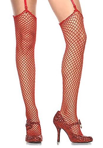 27.) Red Fishnet Stockings