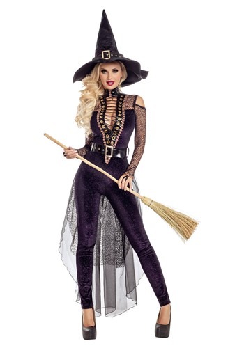 3.) Women's Midnight Violet Witch Costume