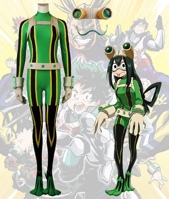 7.) My Hero Academia Boku No Hero Akademia Tsuyu Asui Battle Suit Cosplay Costume