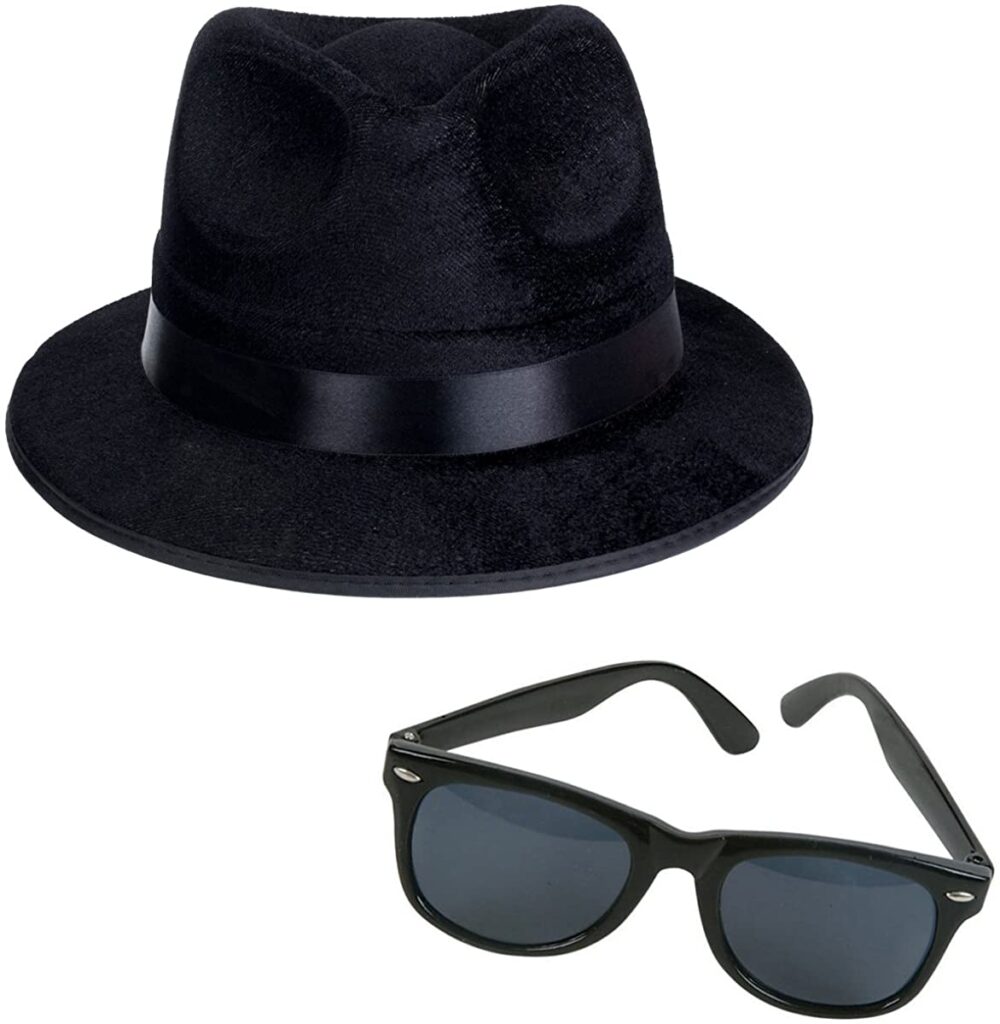 Blues Brothers' Hat + Sunglasses