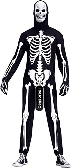 Skeleton Costume With Wiener