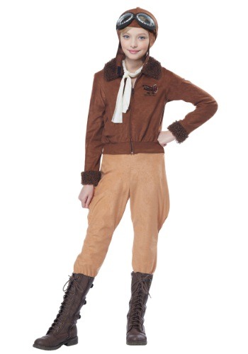 23.) Girls Amelia Earhart/Aviator Costume