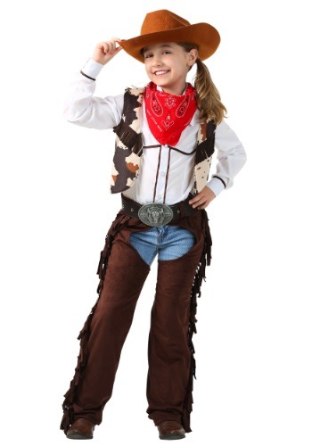 20.) Girls Cowgirl Chaps Costume