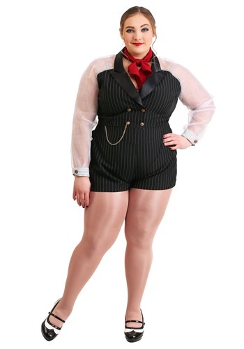 26.) Womens Plus Size Gangster Gal Costume
