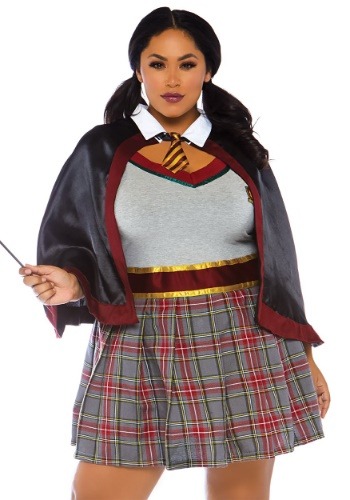 2.) Womens Plus Size Spell Casting School Girl Costume