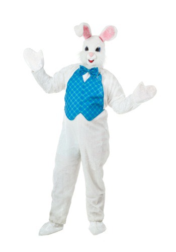 10.) Plus Size Mascot Easter Bunny Costume for Adults