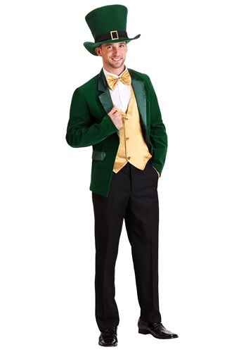 13.) Men's Gold and Green Leprechaun Costume