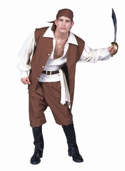 31.) Adult Brown Pirate Costume
