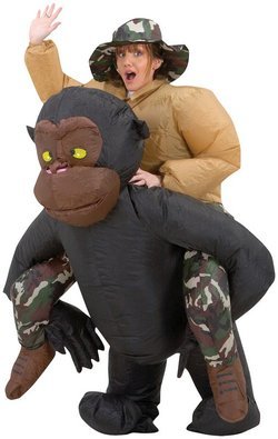 8.) Adult Riding Gorilla Inflatable Costume