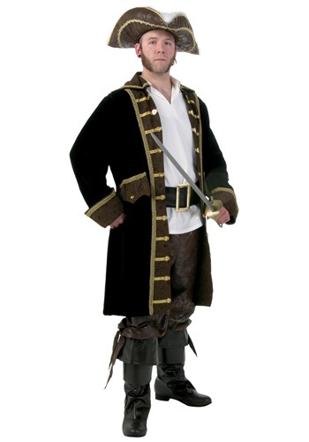 8.) Men's Plus Size Realistic Pirate Costume