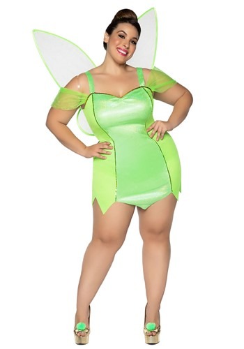 6.) Plus Size Adult's Pretty Pixie Tinker Bell Costume