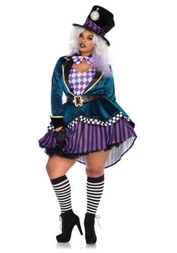 4.) Plus Size Delightful Mad Hatter Costume for Women