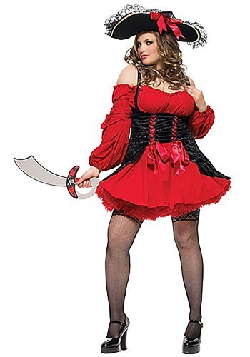 21.) Plus Size Sexy Vixen Pirate Costume for Women
