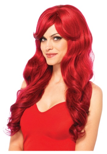 10.) Women's Long Wavy Red Wig
