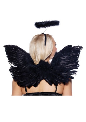 5.) Black Angel Wings and Halo Set