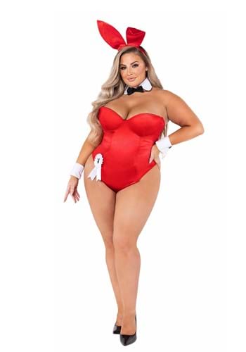 12.) Playboy Plus Size Women's Red Bunny Costume