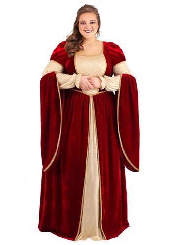 7.) Plus Size Regal Renaissance Lady in Waiting Costume for Women