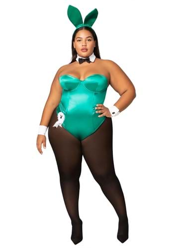 10.) Plus Size Women's Playboy Bunny Green Costume