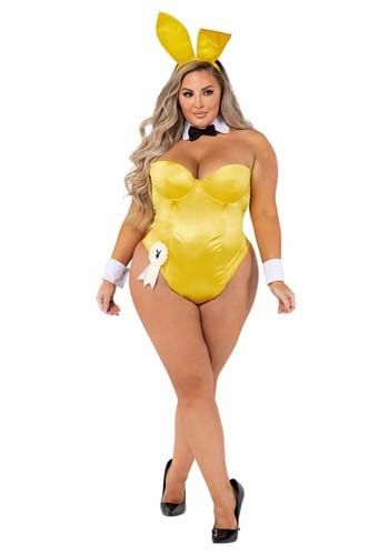 4.) Plus Size Women's Yellow Bunny Costume