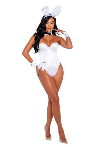 2.) Women's Playboy White Bunny Costume
