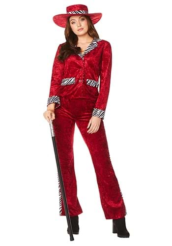 4.) Womens Red Lady Pimp Costume