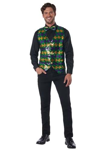 19.) Men's Sequin Carnival Vest Set