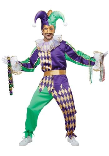9.) Men's Mardi Gras Jester Costume