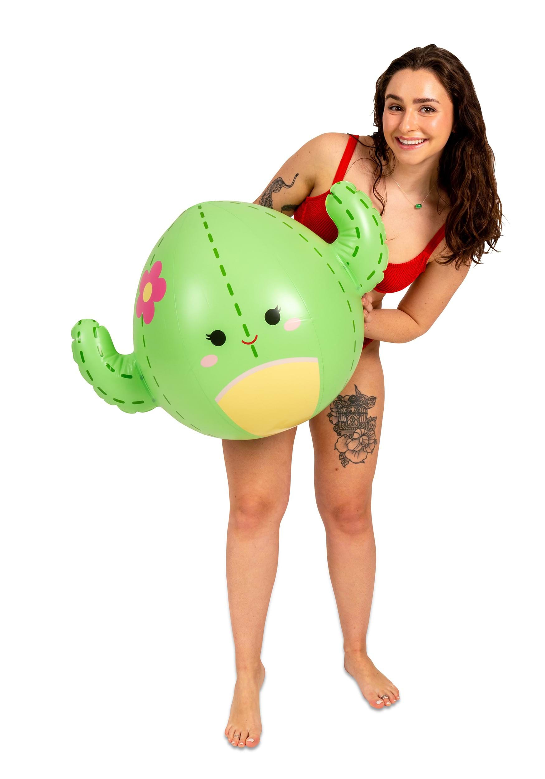 12.) Squishmallow Maritza Cactus Inflatable Beach Ball