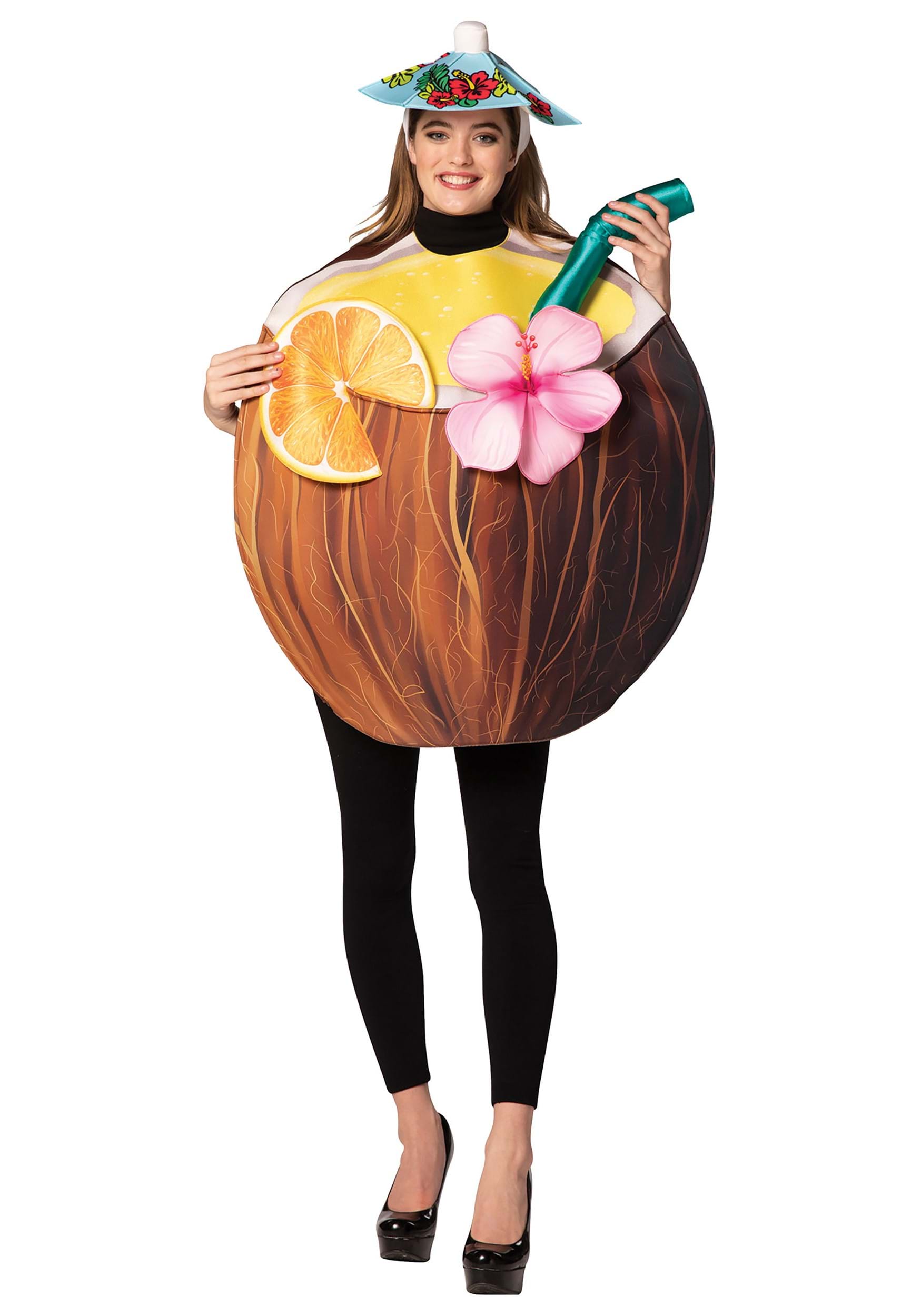 22.) Coconut Cocktail Drink Adult Costume