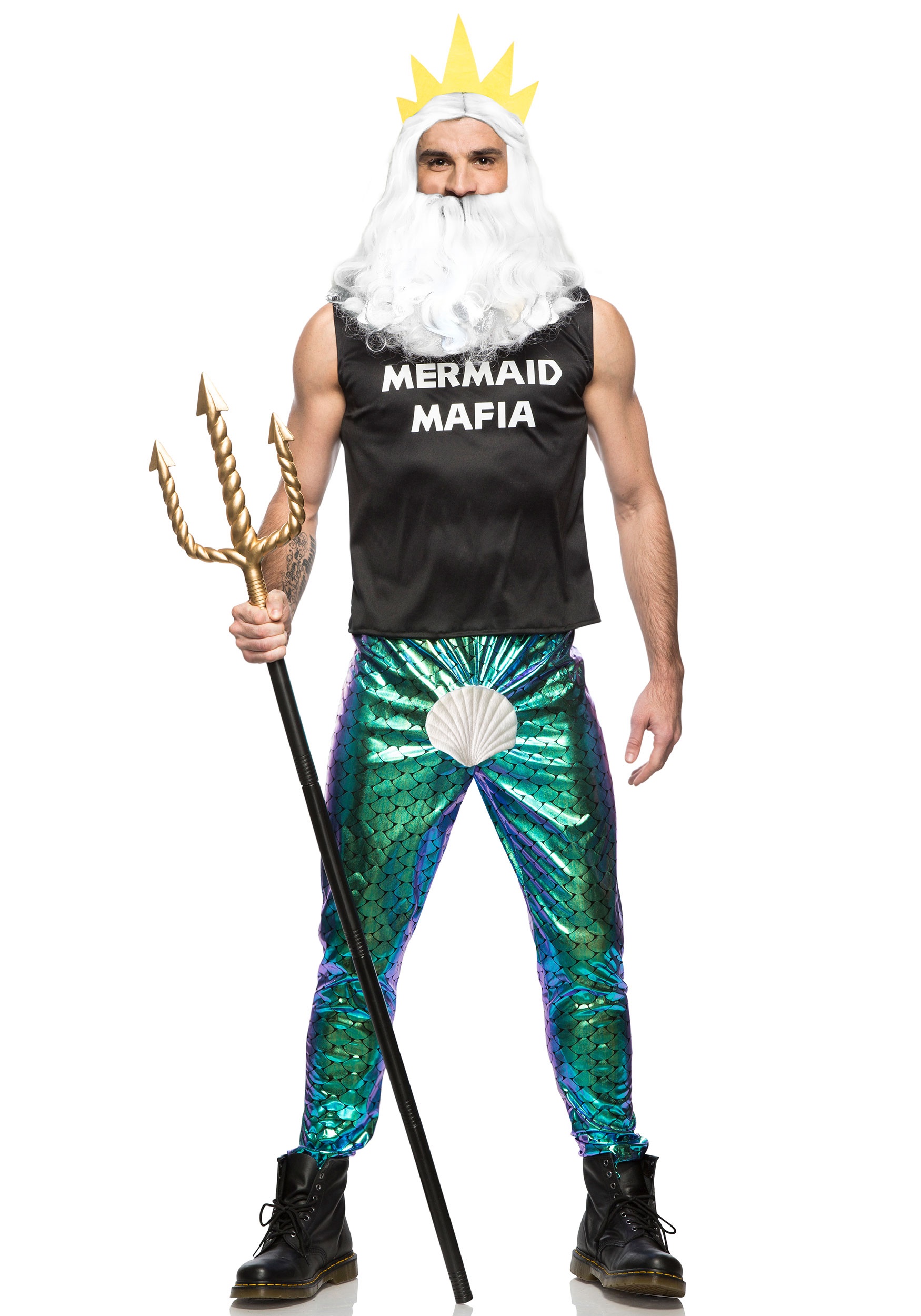 6.) Mermaid Mafia Men's Costume | Unique Halloween Costumes