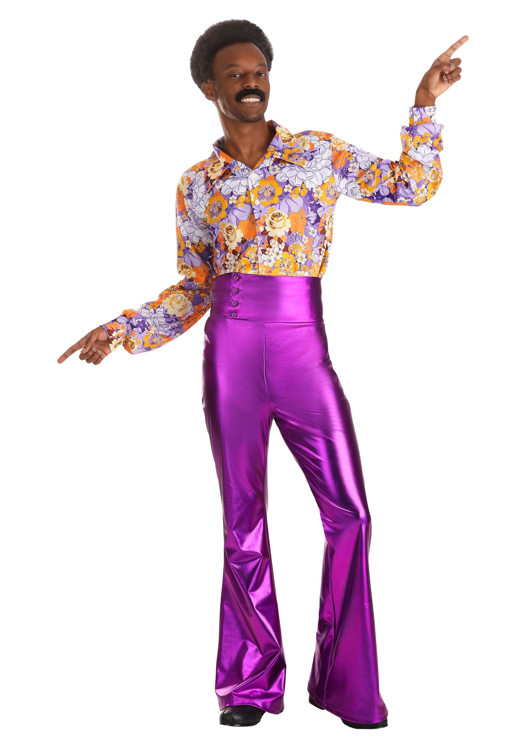 #11 Men's Purple Power Disco Costume