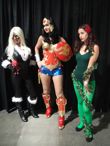 girls blackcat la dc costume comic expo cosplay wonderwoman convention popculture marvel poisonivy 2011 comikaze
