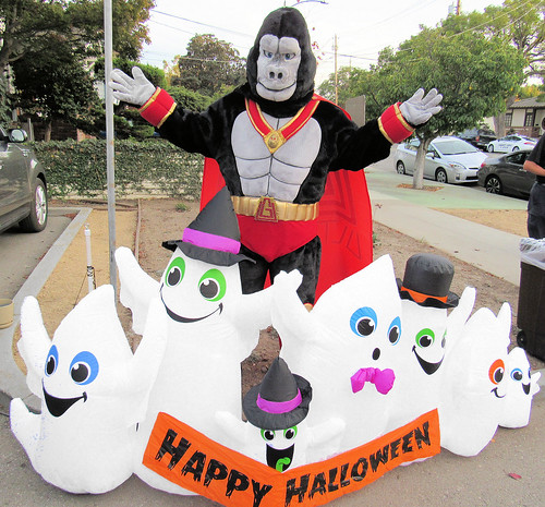 halloween festival ghosts spirits inflatable superhero gorilla muscle costume spandex speedo