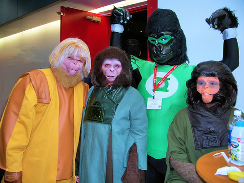 sanfrancisco monkey costume gorilla convention superhero greenlantern spandex wondercon 2011