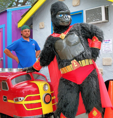 costume furry gorilla muscle superhero ape locomotive speedo spandex fursuit pixieland