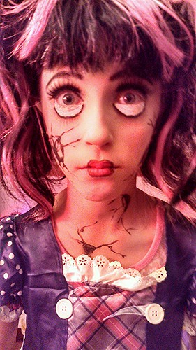 halloween broken costume doll makeup creepy shattered porcelain cracked