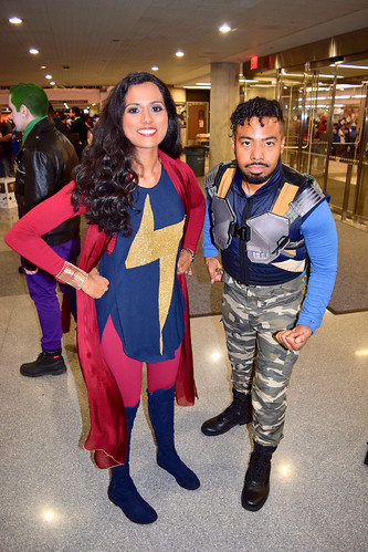 cosplay cosplayer costume newyork comiccon nycc 2018 marvel comics superhero msmarvel killmonger kamalakhan couple