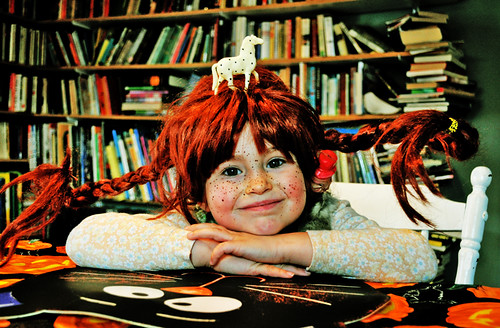 cute halloween girl costume october child little daughter adorable sadie pippi freckles braids longstocking langstrumpf 2011 halloween2011