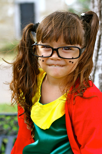 portrait cute girl costume chilindrina