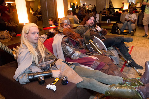 atlanta building film hotel cosplay hilton event lordoftherings aragorn gimli dragoncon legolas dragoncon2014