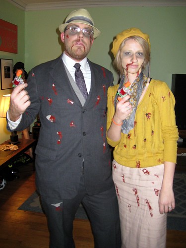 party halloween dead death clyde costume zombie holes bonnie guns bullet fedora wounds bonnieandclyde