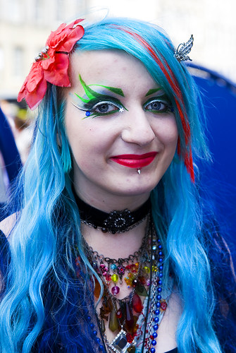 blue portrait festival hair scotland edinburgh royalmile faerie edinburghfringe kennymathieson