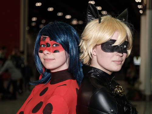 ladybug catnoir miraculousladybug mcmlondoncomicconoctober2018 mcm comiccon anime gaming comic film cosplay