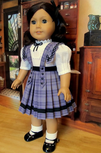 lace buttons skirt blouse samantha plaid nellie 1900s keepers plaited americangirldoll bretelles pleates keepersdollyduds