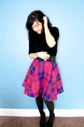 Costume with Plaid Skirt
