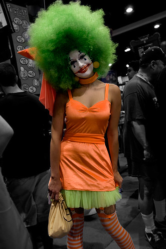 green girl funny clown unusual comiccon tricky newgrounds weirdfetish comiccon2009 trickytheclown