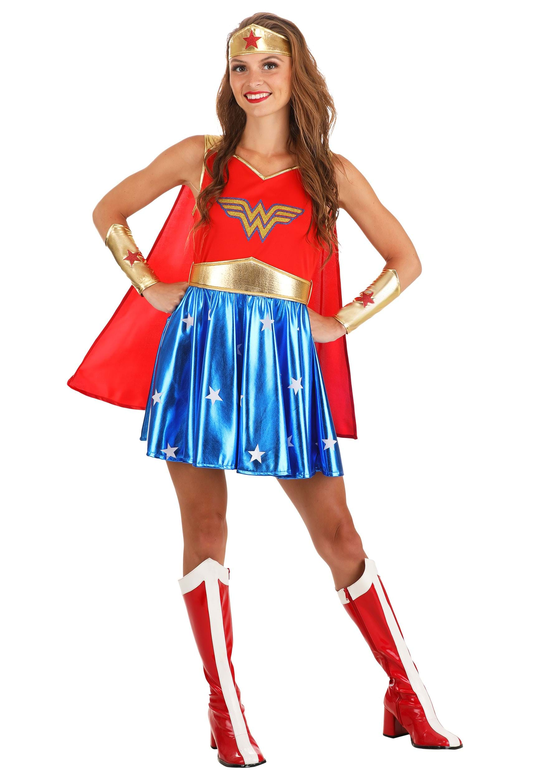 4.) Caped Wonder Woman Adult Costume