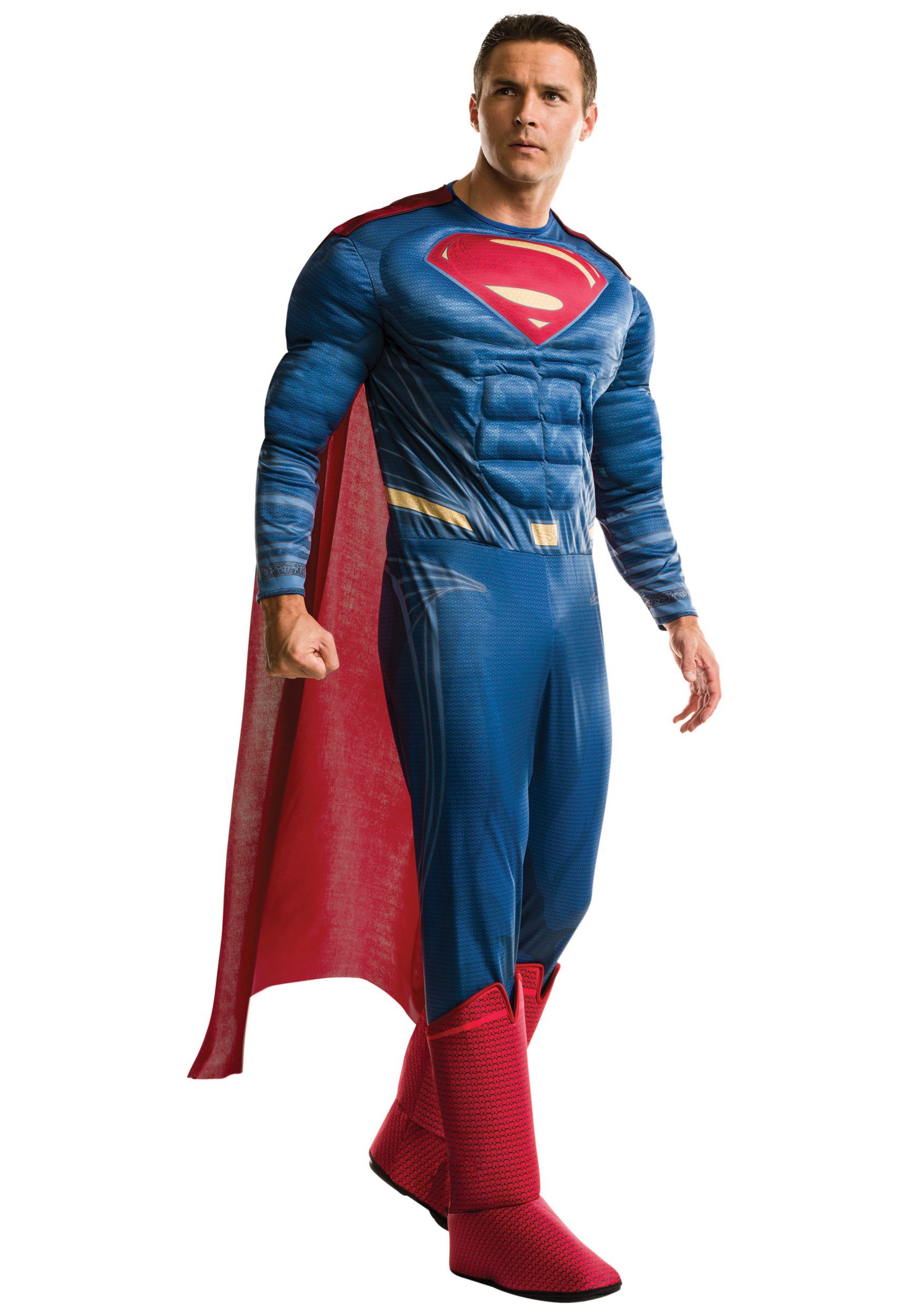 9.) Adult Justice League Deluxe Superman Costume | Superman Costumes