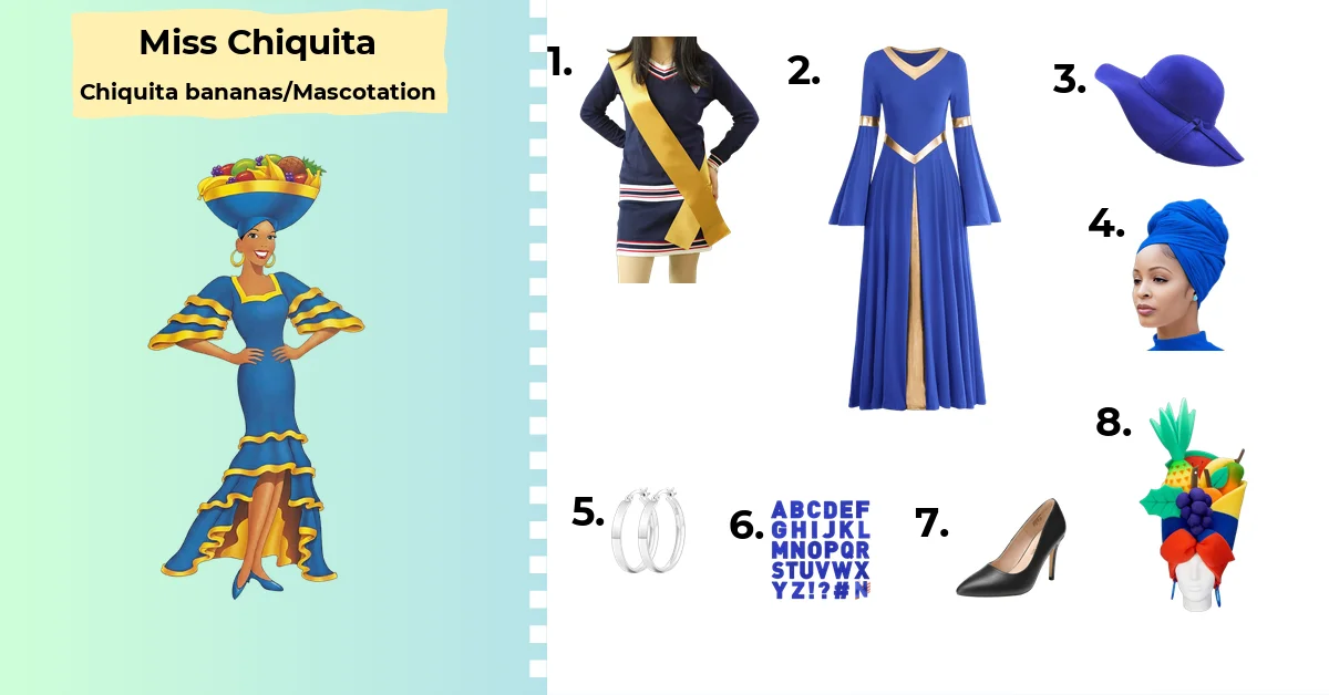 Miss Chiquita (Bananas) Costume from Mascotation